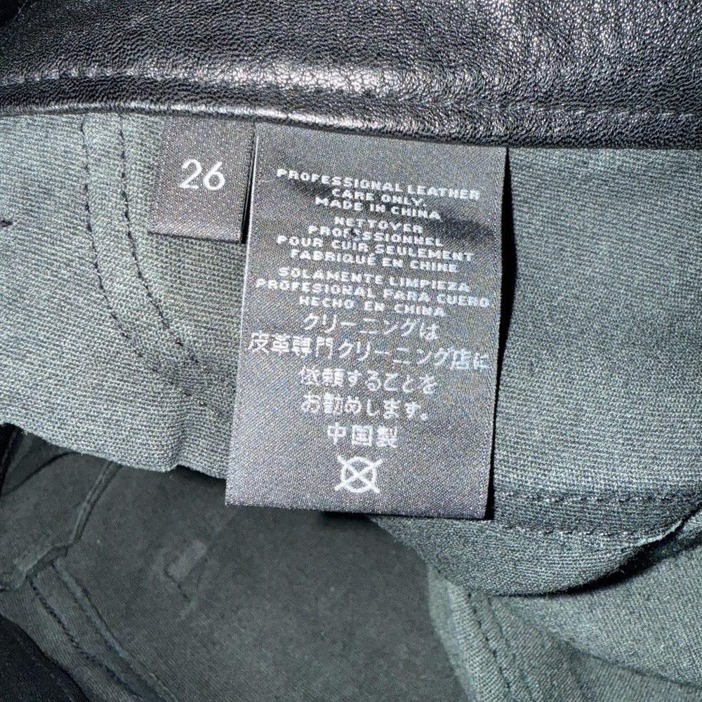 J Brand Black Mid-Rise Skinny Lamb Leather Pants (26 or US 6) - Picture 7 of 8